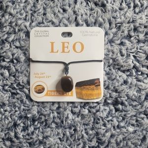 Brand New NWT Tigers Eye Leo Zodiac Gem Necklace